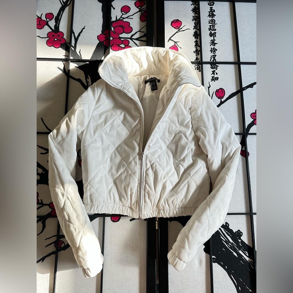 Forever 21 Cream Winter Coat